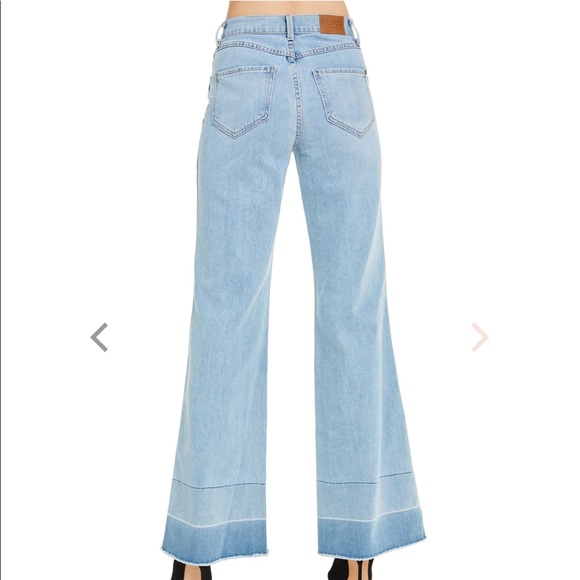 🔥WILDFOX🔥COUTURE SHIELDS FLARE WASHED DENIM BLUE JEANS SIZES 24/27/30 NWT - Picture 4 of 7